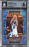 Jazz Jordan Clarkson Signed 2021 Select Prizms Blue Shimmer #38 Card BAS Slabbed