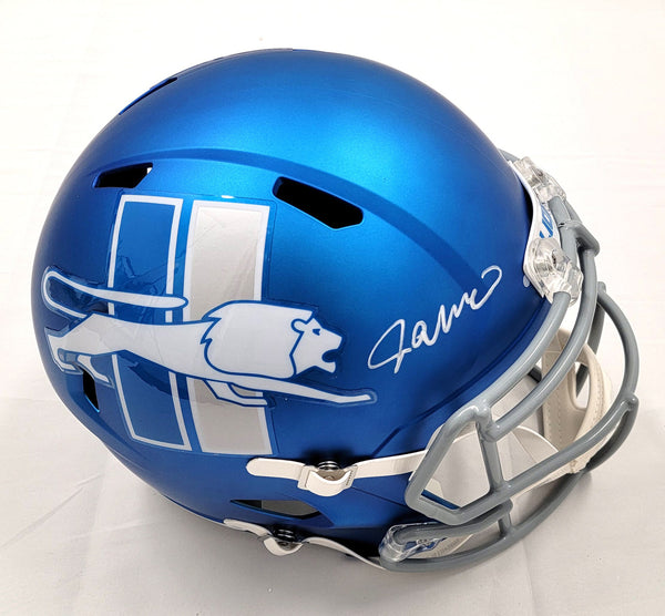 Jameson Williams Signed Detroit Lions ALT Speed Replica Helmet Beckett Witnessed