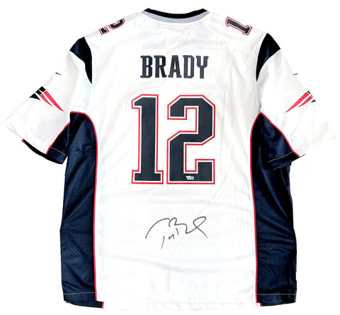 Tom Brady New England Patriots Signed Nike White Game Jersey Fanatics