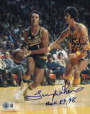 Lenny Wilkens & Gail Goodrich Autographed 8x10 Photo Beckett BAS QR #BS36823