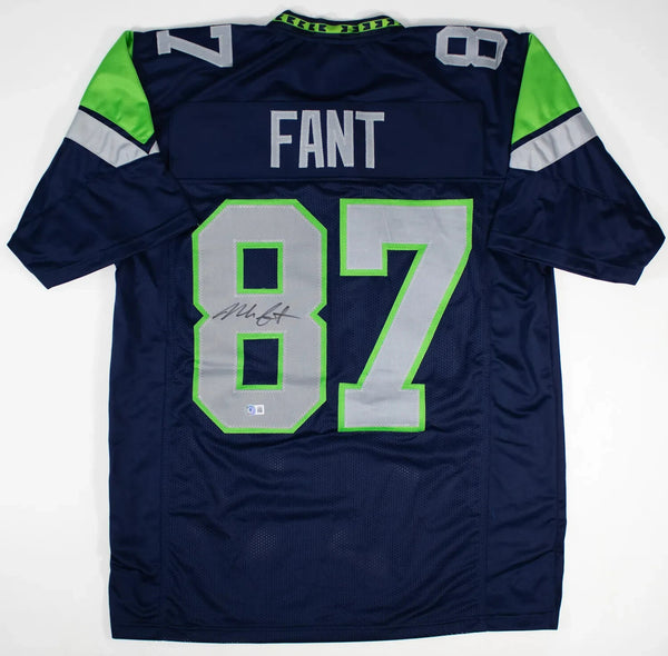 Noah Fant Signed Seattle Seahawks Jersey (Beckett) 2019 1st Round Draft Pick T.E