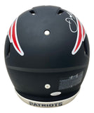 Julian Edelman Signed New England Patriots FS Black Authentic Speed Helmet JSA