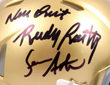 Rudy Ruettiger Sean Astin Signed Notre Dame Speed Mini Helmet W/Never Quit- BA W