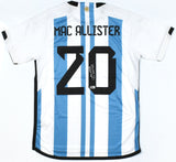Alexis Mac Allister Autographed Argentina Home Soccer Jersey #20-Beckett Holo *L