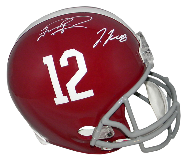 TUA TAGOVAILOA & JERRY JEUDY SIGNED ALABAMA CRIMSON TIDE FULL SIZE HELMET