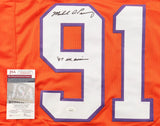 Michael Dean Perry Signed Clemson Tigers Jersey (JSA COA) 1988 Browns 2nd Rnd Pk