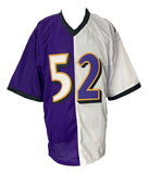 Ray Lewis Signed Custom White/Purple Pro-Style Football Jersey JSA ITP
