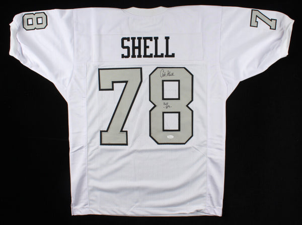Art Shell Signed Raiders Jersey Inscribed "HOF 89" (JSA COA) 8xPro Bowl Tackle