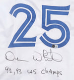 Devon White Signed Toronto Blue Jays Jersey Inscribed 92, 93 WS Champ (Beckett)