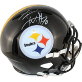 TJ Watt Autographed/Signed Pittsburgh Steelers F/S Helmet Beckett Witness 50943