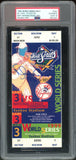 Mariano Rivera Yankees Signed 1999 World Series Gm 3 Ticket JSA PSA 10 Auto MVP