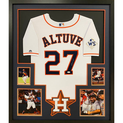 Jose Altuve Autographed Signed Framed Houston Astros Jersey JSA
