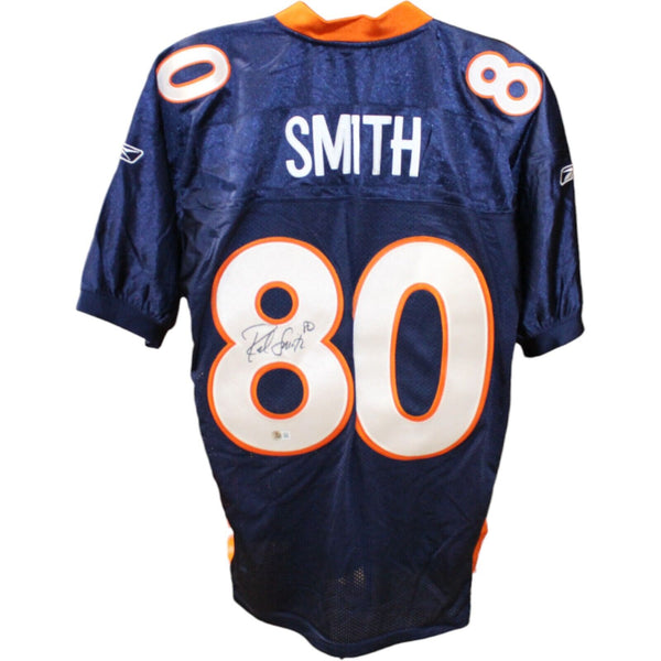 Rod Smith Signed Denver Broncos Blue Reebok Jersey Sz 52 Beckett 44678