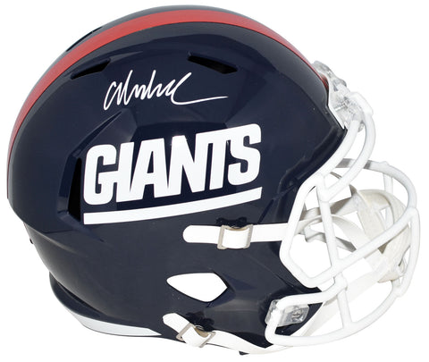 ABDUL CARTER AUTOGRAPHED NEW YORK GIANTS FULL SIZE SPEED HELMET BECKETT