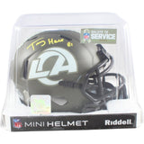 Torry Holt Autographed Los Angeles Rams Mini Helmet Rave 22 STS Beckett W 58590