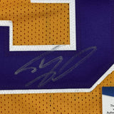 Framed Autographed/Signed Shaquille Shaq O'Neal 35x39 LSU Yellow Jersey BAS COA