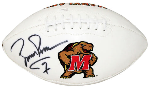 BOOMER ESIASON SIGNED MARYLAND TERRAPINS WHITE LOGO FOOTBALL JSA