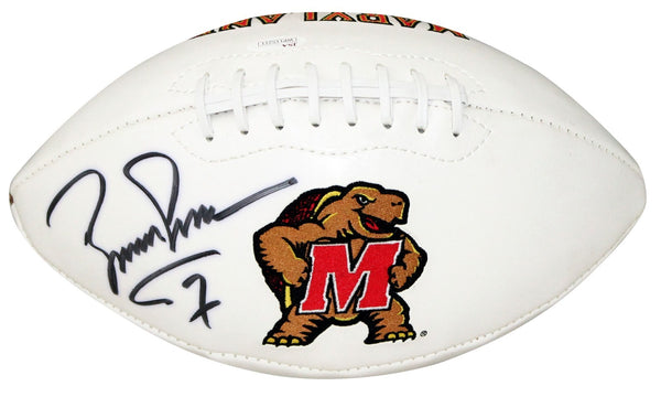 BOOMER ESIASON SIGNED MARYLAND TERRAPINS WHITE LOGO FOOTBALL JSA