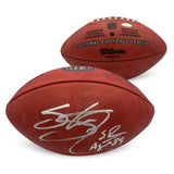 Steve Smith Sr Autographed NFL Duke Authentic Signed Game Football JSA COA
