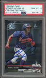 2017 Bowman Chrome #BCP127 Ronald Acuna Jr. RC Rookie PSA/DNA Auto GEM MINT 10
