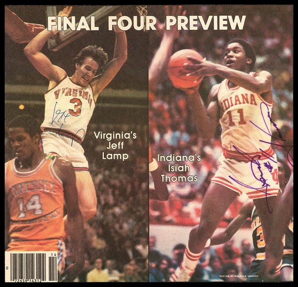 Isiah Thomas & Jeff Lamp Autographed Signed 10x10 Magazine Photo SKU #237936