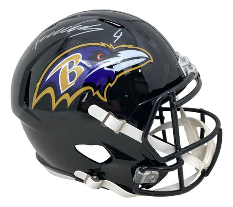 Zay Flowers Signed Baltimore Ravens Full Size Speed Replica Helmet BAS
