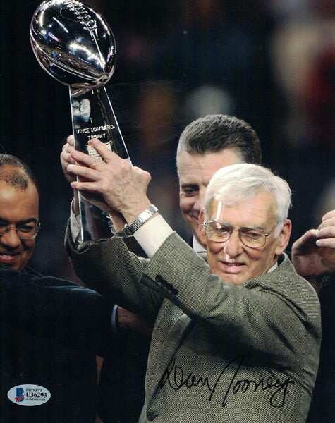 Dan Rooney Autographed/Signed Pittsburgh Steelers 8x10 Photo BAS 29694