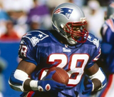 Curtis Martin Signed 35x43 Framed New England Patriots Jersey (JSA COA) HOF / RB