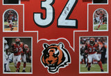 FRAMED CINCINNATI BENGALS RUDI JOHNSON AUTOGRAPHED JERSEY JSA COA