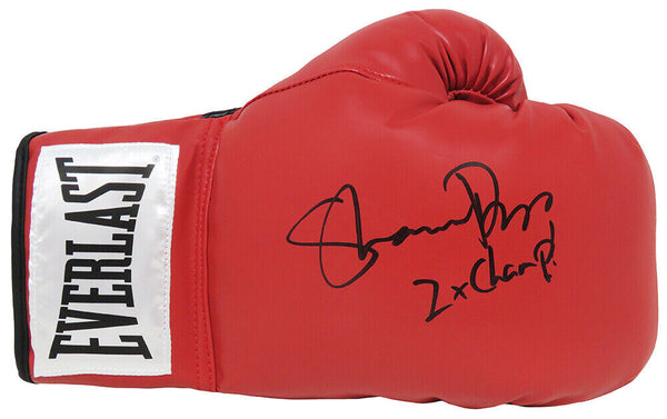 Shannon Briggs Signed Red Everlast Boxing Glove w/2x Champ - (SCHWARTZ COA)