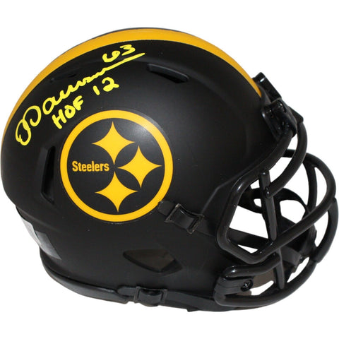 Dermontti Dawson Signed Pittsburgh Steelers Eclipse Mini Helmet Beckett 42226