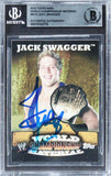 Jack Swagger Signed 2010 Topps WWE World Champion Material #W15 Card BAS Slabbed