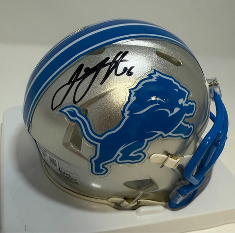 Detroit Lions QB JARED GOFF Signed Riddell Speed Mini Helmet AUTO - FANATICS