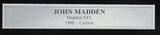 John Madden Oakland Raiders 8x10 Photo with Nintendo Game Framed 166056