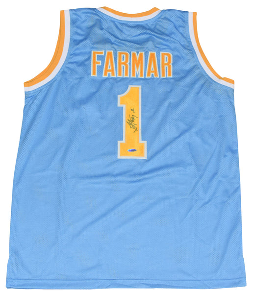 JORDAN FARMAR AUTOGRAPHED UCLA BRUINS #1 BLUE BASKETBALL JERSEY UDA