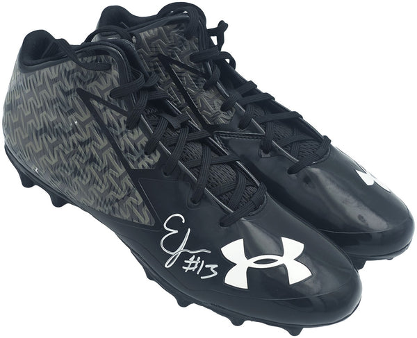 ERNEST JONES IV AUTOGRAPHED PAIR OF UNDER ARMOUR CLEATS SEAHAWKS SIZE 10.5 MCS