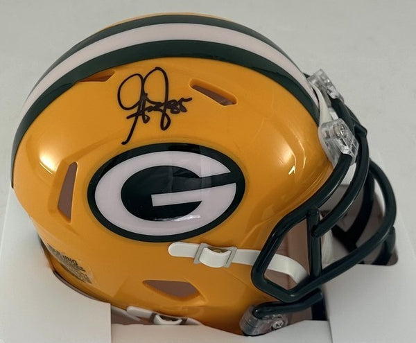 Packers GREG JENNINGS Signed Riddell Speed Mini Helmet AUTO - BAS