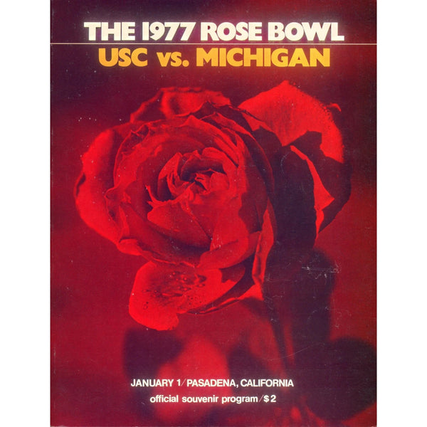 Unautographed Magazine USC Trojans vs Michigan 1977 Rose Bowl Program 58439