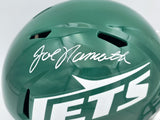 JOE NAMATH AUTOGRAPHED JETS 1978-89 GREEN FULL SIZE HELMET PSA/DNA 243281