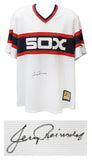 Jerry Reinsdorf Signed White Sox 1980's T/B Majestic White Jersey - SSM LIVE