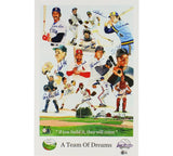 J Rice, R Jackson, R Henderson Signed #9A Team of Dreams 16x23 MLB Print 14 Sigs