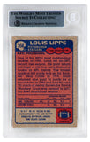 Louis Lipps Signed Steelers 1985 Topps RC Football Card #358 - (Beckett Slabbed)