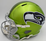 Tyler Lockett Autographed Green Flash Full Size Helmet Seahawks MCS Holo #82930