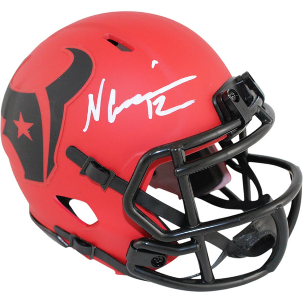 Nico Collins Autographed Houston Texans Rave Mini Helmet Beckett Witness 51714