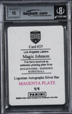 Lakers Magic Johnson Signed 2019 Panini Eminence #37 #1/1 Card Auto 10! BAS Slab