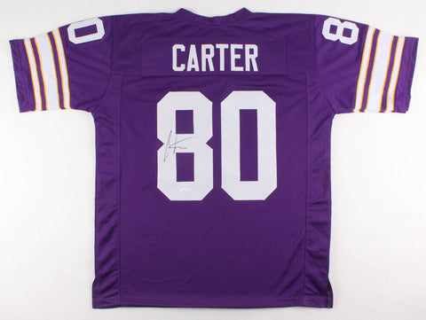 Cris Carter Signed Minnesota Vikings Jersey (JSA COA) All He Does is Catch TD's