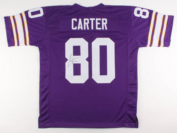 Cris Carter Signed Minnesota Vikings Jersey (JSA COA) All He Does is Catch TD's