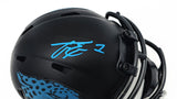 TRAVIS ETIENNE AUTOGRAPHED JAGUARS ECLIPSE MINI HELMET BECKETT WITNESS 225126