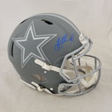 TROY AIKMAN SIGNED DALLAS COWBOYS SLATE SPEED AUTHENTIC HELMET BECKETT