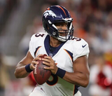 Russell Wilson Signed 35x43 Framed Denver Broncos Jersey (JSA) 9xPro Bowl Q.B.